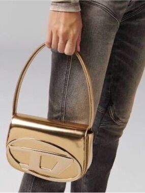 Diesel Metallic Gold Shoulder Bag